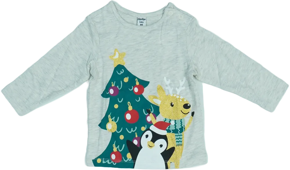 Szürke DopoDopo Hosszú ujjú felső EU 80 / UK 9-12 hónap / US 12 hónap