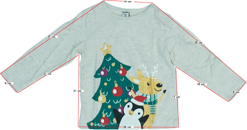 Szürke DopoDopo Hosszú ujjú felső EU 92 / UK 2 év / US 2T