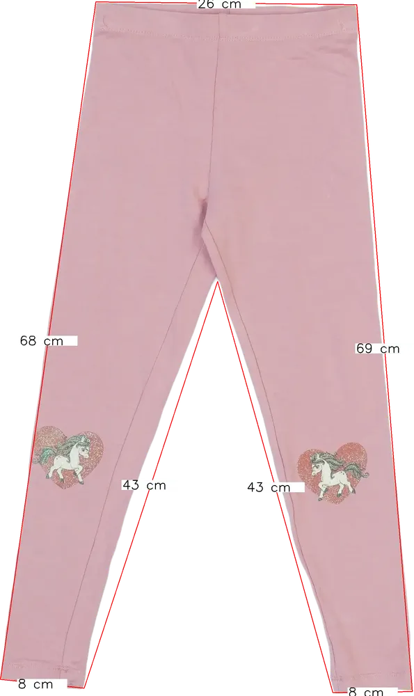 Rózsaszín DopoDopo Leggings EU 128 / UK 8 év / US 8 év/M