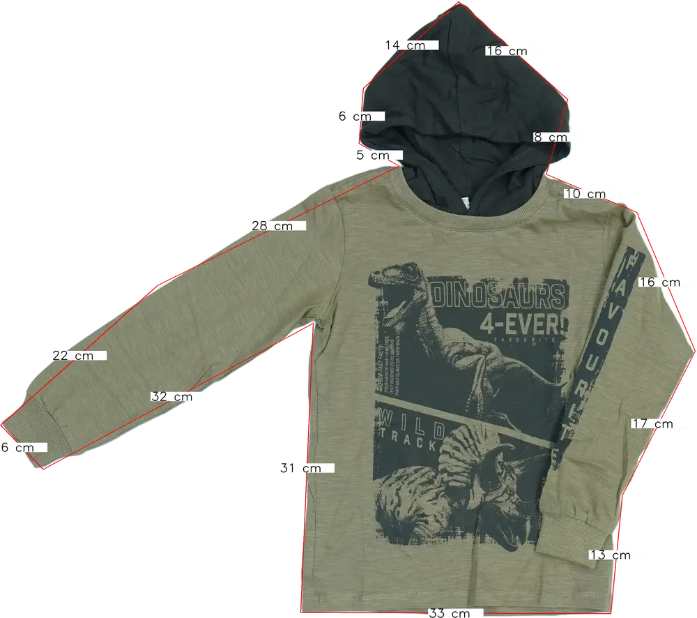 Zöld DopoDopo Hosszú ujjú felső EU 116 / UK 6 év / US 6 év/S