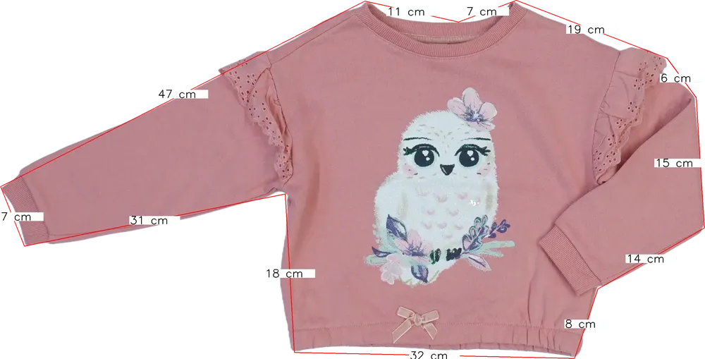 Rózsaszín DopoDopo Pulóver EU 116 / UK 6 év / US 6 év/S