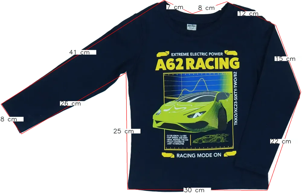 Kék DopoDopo Hosszú ujjú felső EU 98 / UK 3 év / US 3T