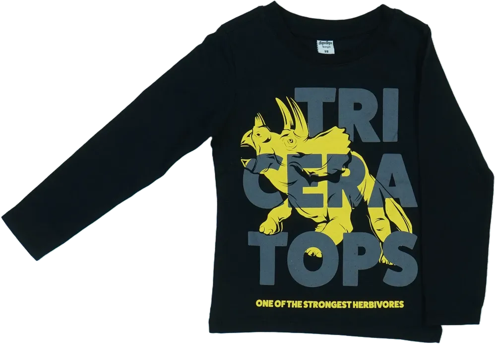 Fekete DopoDopo Hosszú ujjú felső EU 98 / UK 3 év / US 3T