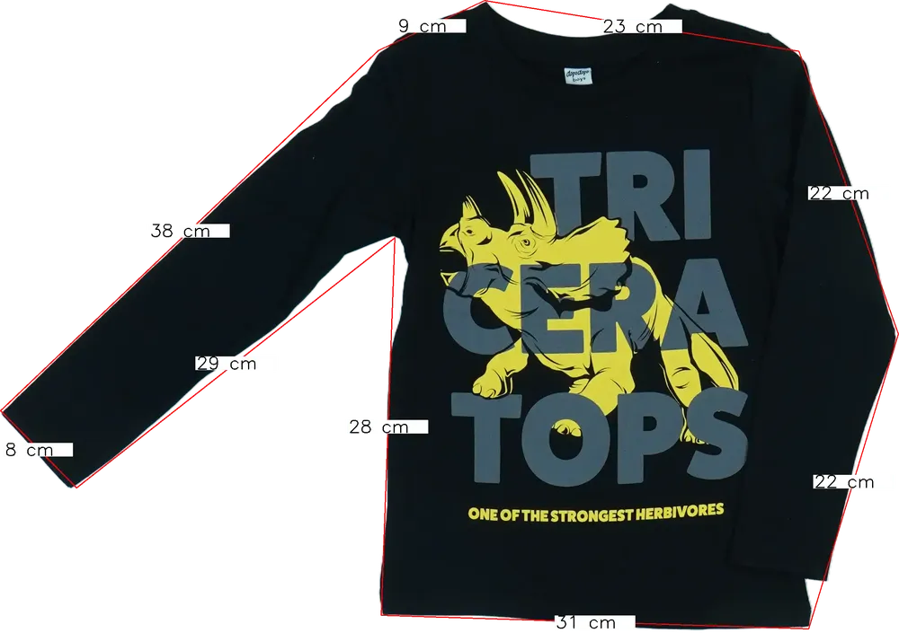 Fekete DopoDopo Hosszú ujjú felső EU 110 / UK 5 év / US 5 év/XS