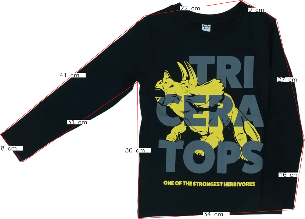 Fekete DopoDopo Hosszú ujjú felső EU 116 / UK 6 év / US 6 év/S