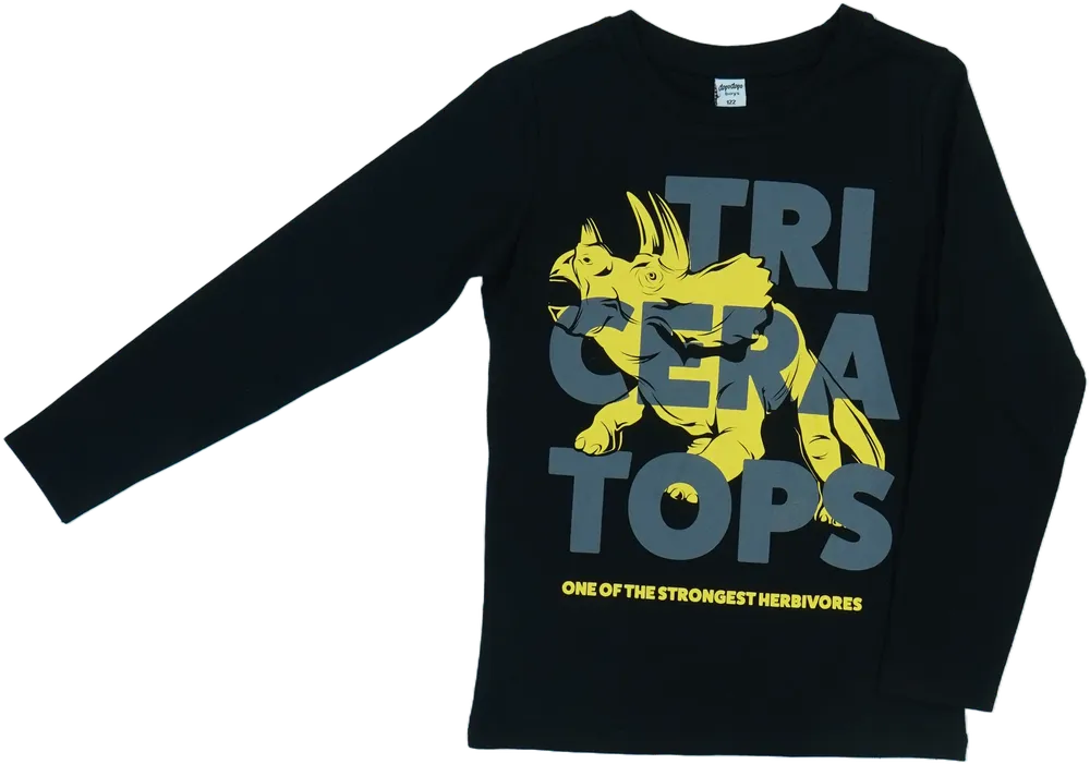 Fekete DopoDopo Hosszú ujjú felső EU 122 / UK 7 év / US 7 év/M