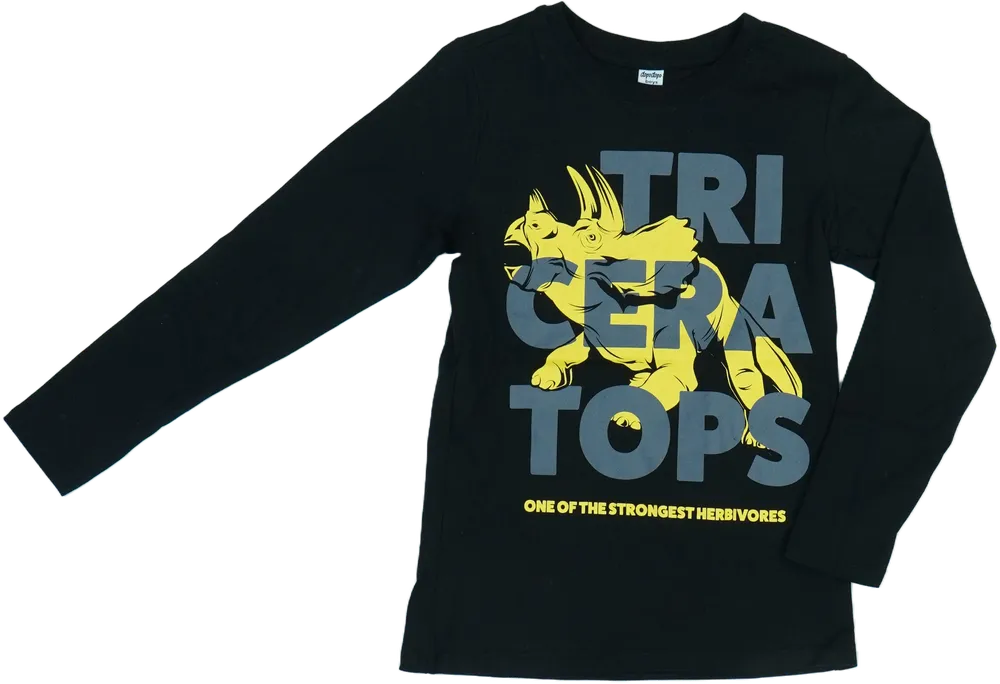 Fekete DopoDopo Hosszú ujjú felső EU 128 / UK 8 év / US 8 év/M