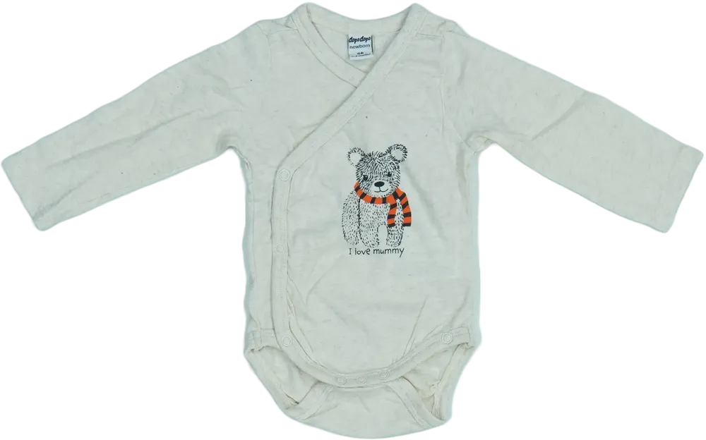 Barna DopoDopo Hosszú ujjú body EU 56 / UK Újszülött / US Újszülött