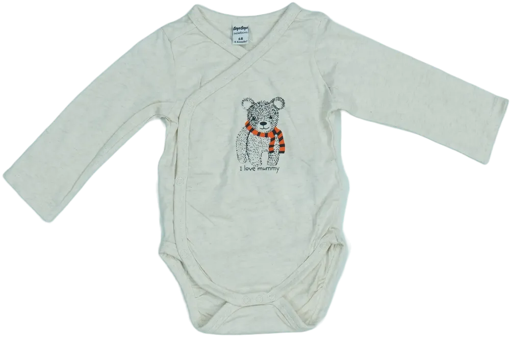 Barna DopoDopo Hosszú ujjú body EU 68 / UK 3-6 hónap / US 3-6 hónap