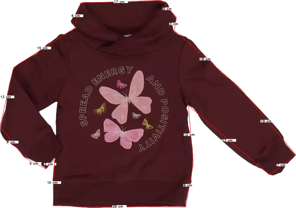 Bordó DopoDopo Pulóver EU 116 / UK 6 év / US 6 év/S