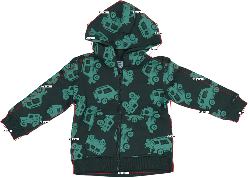 Zöld DopoDopo Kapucnis pulóver EU 86 / UK 12-18 hónap / US 18 hónap