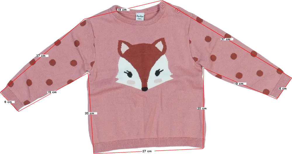 Rózsaszín DopoDopo Kötött pulcsi EU 86 / UK 12-18 hónap / US 18 hónap