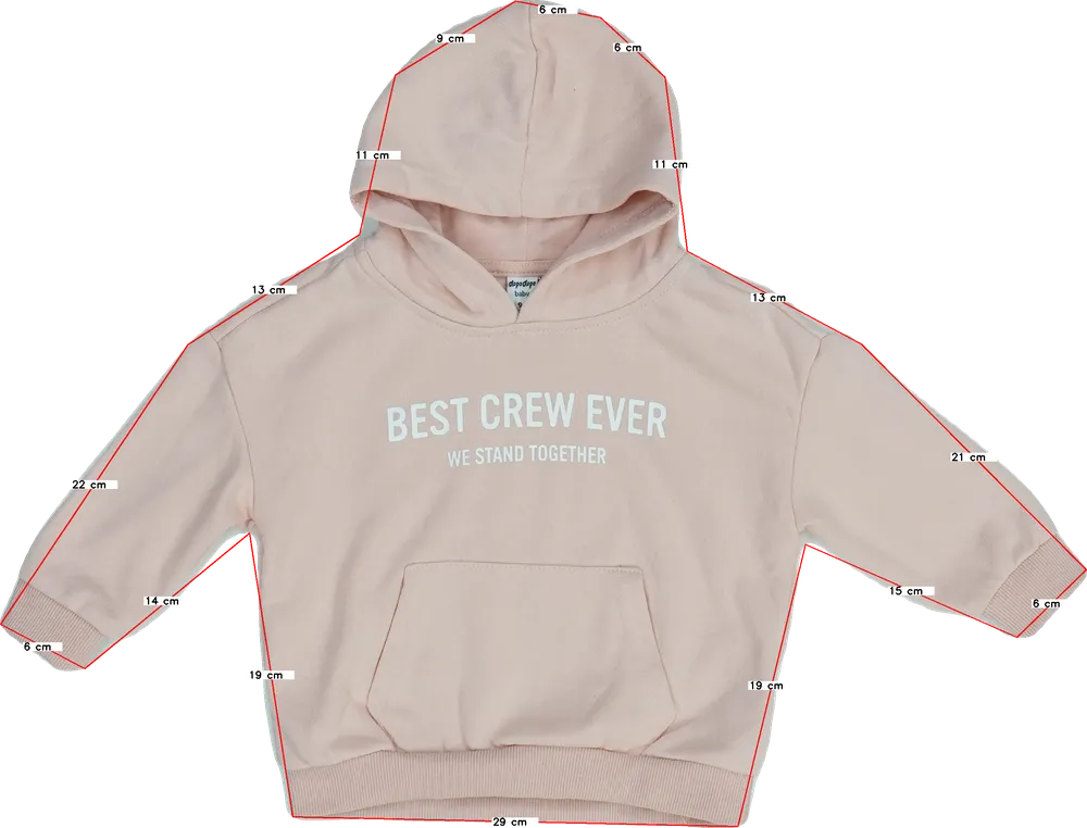 Rózsaszín DopoDopo Kapucnis pulóver EU 92 / UK 2 év / US 2T