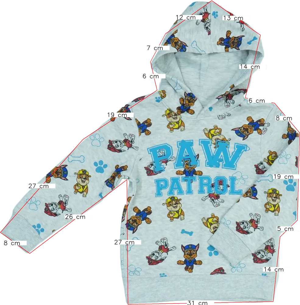 Szürke Nickelodeon Kapucnis pulóver EU 110 / UK 5 év / US 5 év/XS