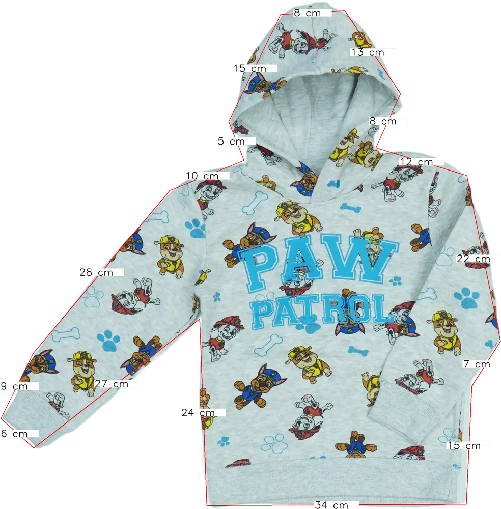 Szürke Nickelodeon Kapucnis pulóver EU 116 / UK 6 év / US 6 év/S