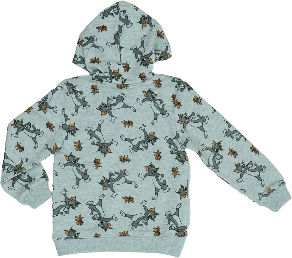 Szürke Tom&amp;Jerry Kapucnis pulóver EU 128 / UK 8 év / US 8 év/M