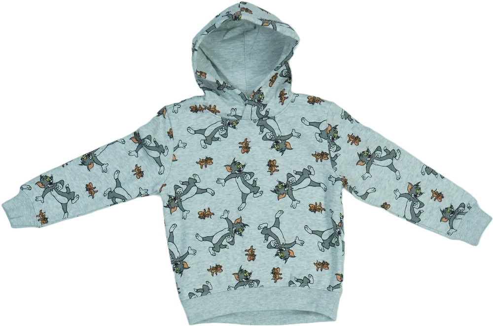 Szürke Tom&amp;Jerry Kapucnis pulóver EU 128 / UK 8 év / US 8 év/M