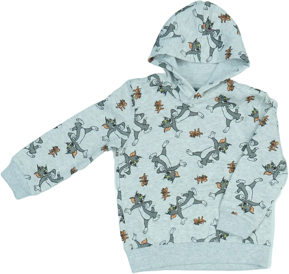 Szürke Tom&amp;Jerry Kapucnis pulóver EU 116 / UK 6 év / US 6 év/S