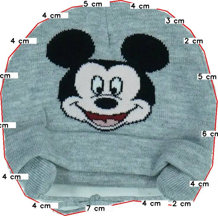 Szürke Disney Sapka EU 68 / UK 3-6 hónap / US 3-6 hónap
