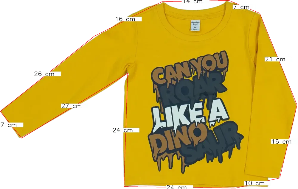 Sárga DopoDopo Hosszú ujjú felső EU 98 / UK 3 év / US 3T