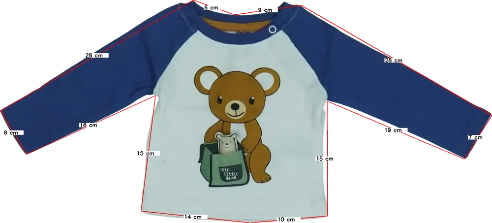 Fehér DopoDopo Hosszú ujjú felső EU 56 / UK Újszülött / US Újszülött