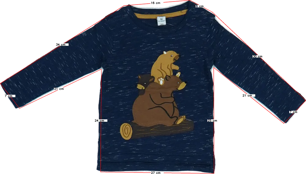 Kék DopoDopo Hosszú ujjú felső EU 92 / UK 2 év / US 2T