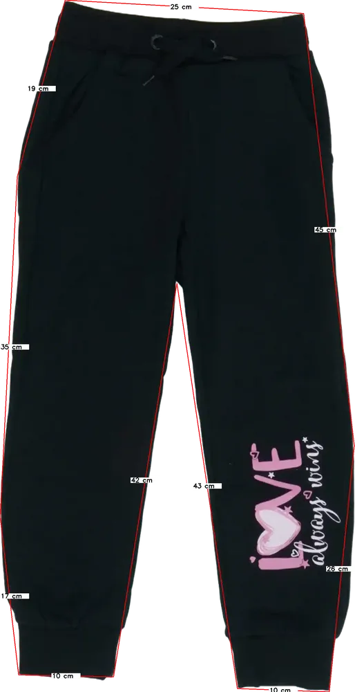 Fekete DopoDopo Melegítőnadrág EU 104 / UK 4 év / US 4T/XS