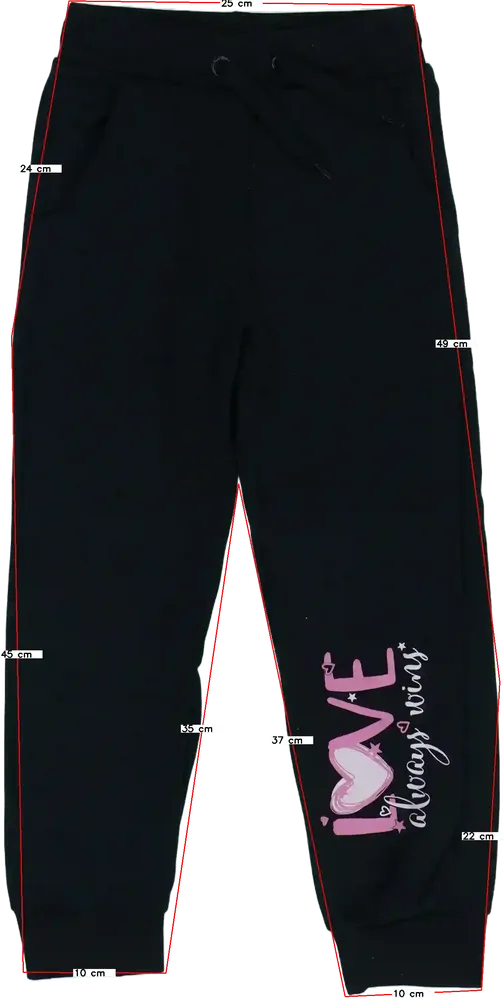 Fekete DopoDopo Melegítőnadrág EU 116 / UK 6 év / US 6 év/S