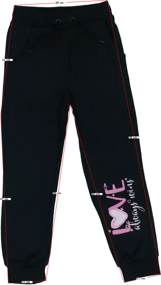 Fekete DopoDopo Melegítőnadrág EU 128 / UK 8 év / US 8 év/M