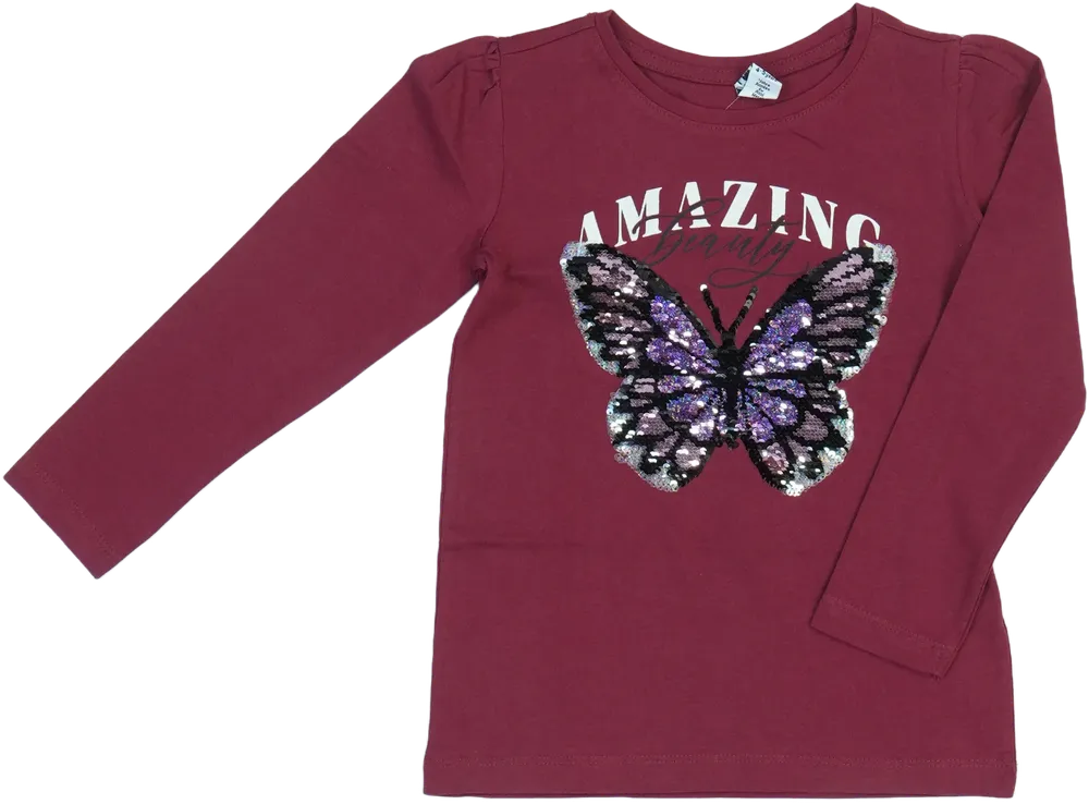 Bordó DopoDopo Hosszú ujjú felső EU 110 / UK 5 év / US 5 év/XS