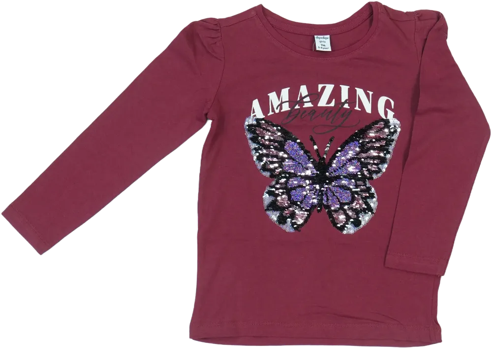 Bordó DopoDopo Hosszú ujjú felső EU 116 / UK 6 év / US 6 év/S