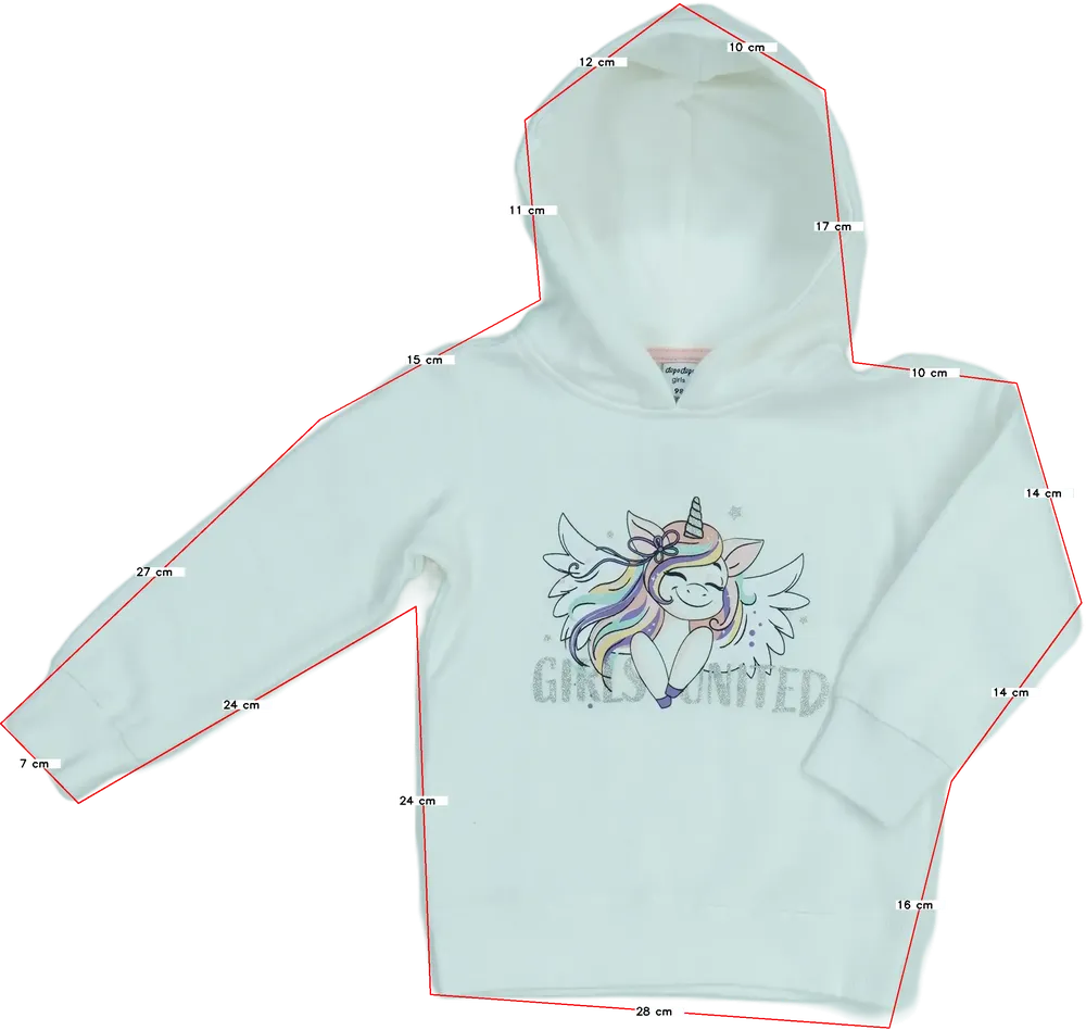 Fehér DopoDopo Kapucnis pulóver EU 98 / UK 3 év / US 3T