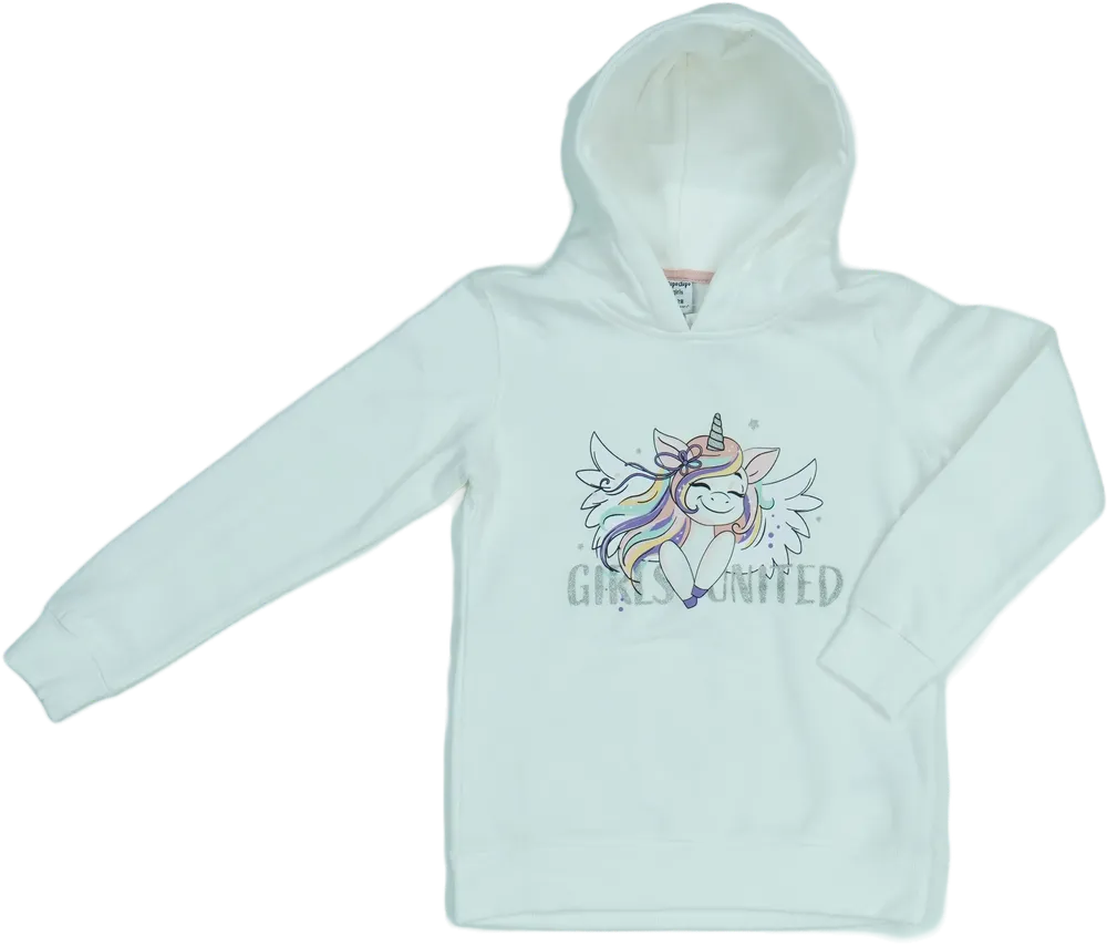 Fehér DopoDopo Kapucnis pulóver EU 128 / UK 8 év / US 8 év/M