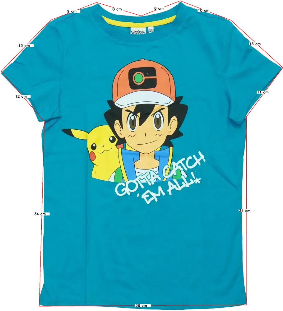 Kék Pokemon Póló EU 140 / UK 10 év / US 10 év/L