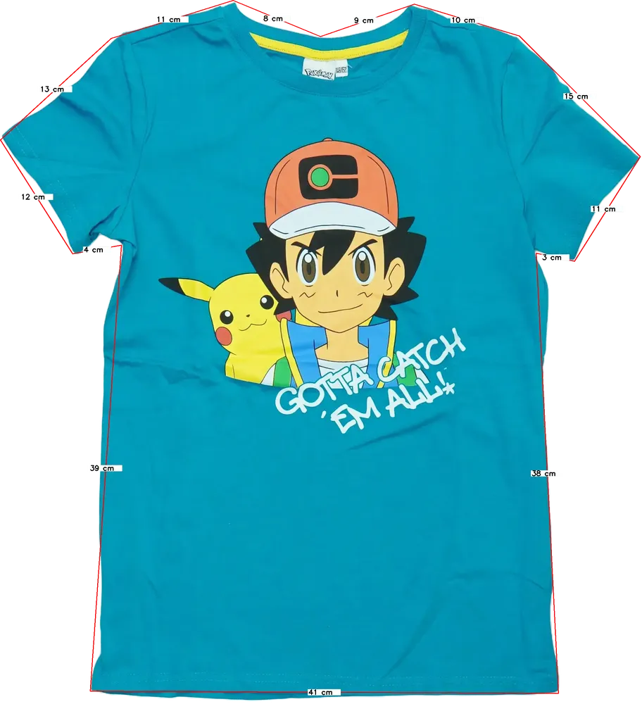 Kék Pokemon Póló EU 152 / UK 12 év / US 12 év/L