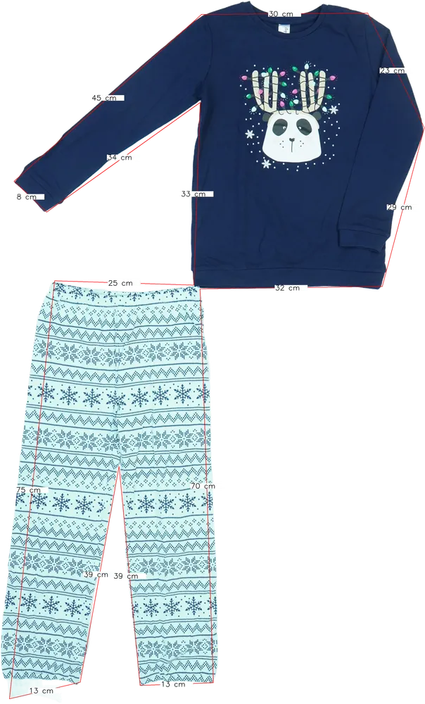 Többszínű DopoDopo Pizsama EU 128 / UK 8 év / US 8 év/M