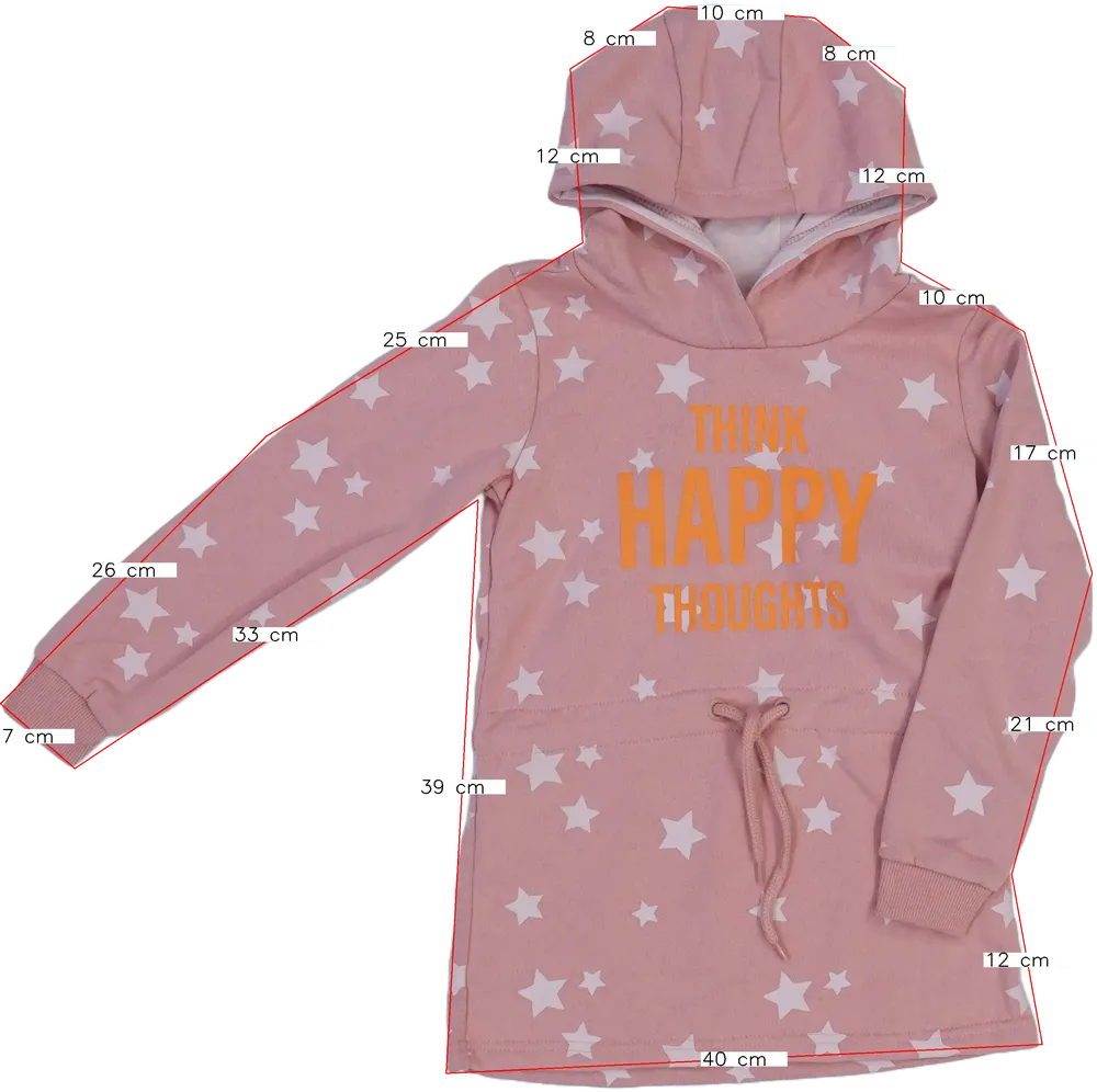 Rózsaszín DopoDopo Kapucnis pulóver EU 128 / UK 8 év / US 8 év/M