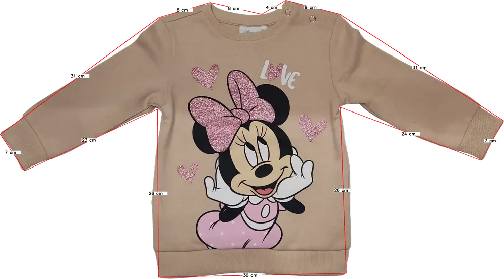 Barna Disney Pulóver EU 86 / UK 12-18 hónap / US 18 hónap