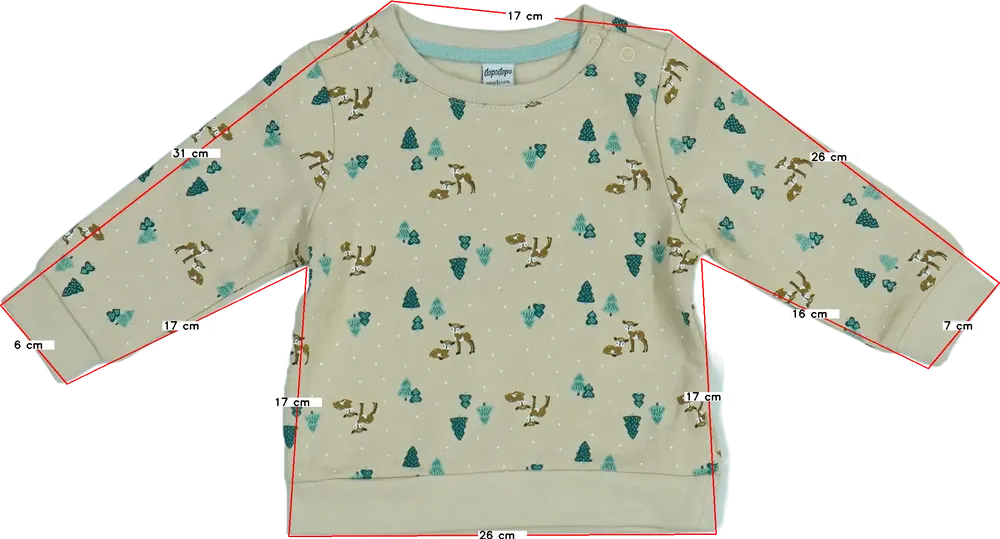 Barna DopoDopo Pulóver EU 68 / UK 3-6 hónap / US 3-6 hónap