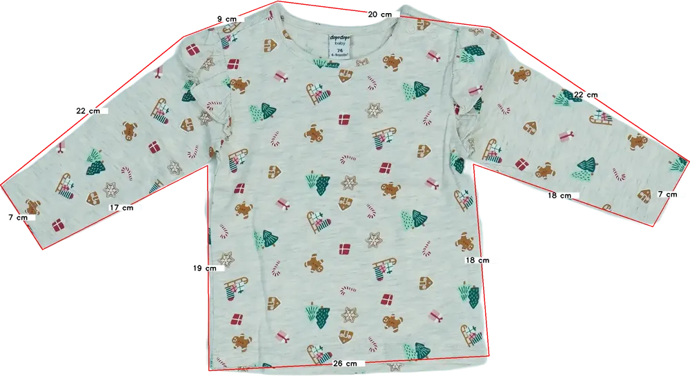 Barna DopoDopo Hosszú ujjú felső EU 74 / UK 6-9 hónap / US 6-9 hónap