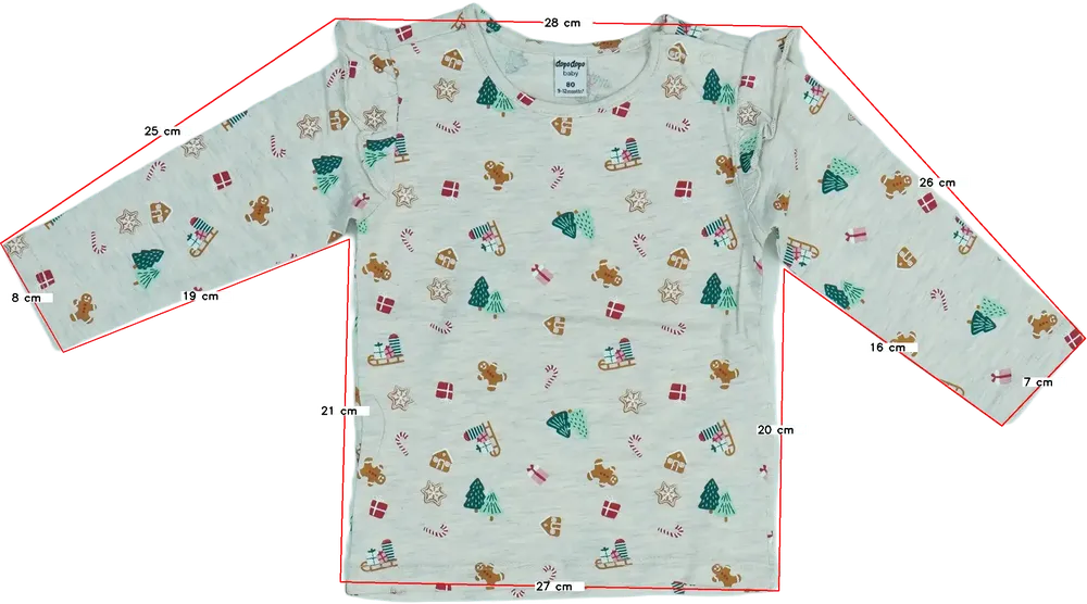 Barna DopoDopo Hosszú ujjú felső EU 80 / UK 9-12 hónap / US 12 hónap