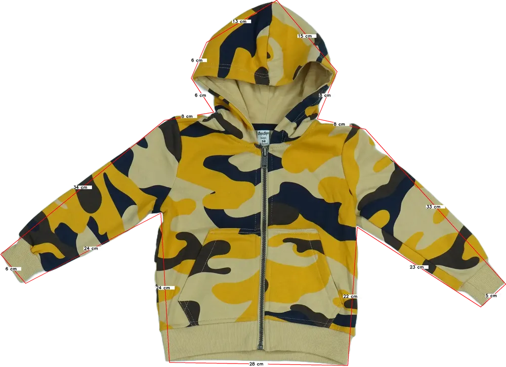 Sárga DopoDopo Kapucnis pulóver EU 98 / UK 3 év / US 3T