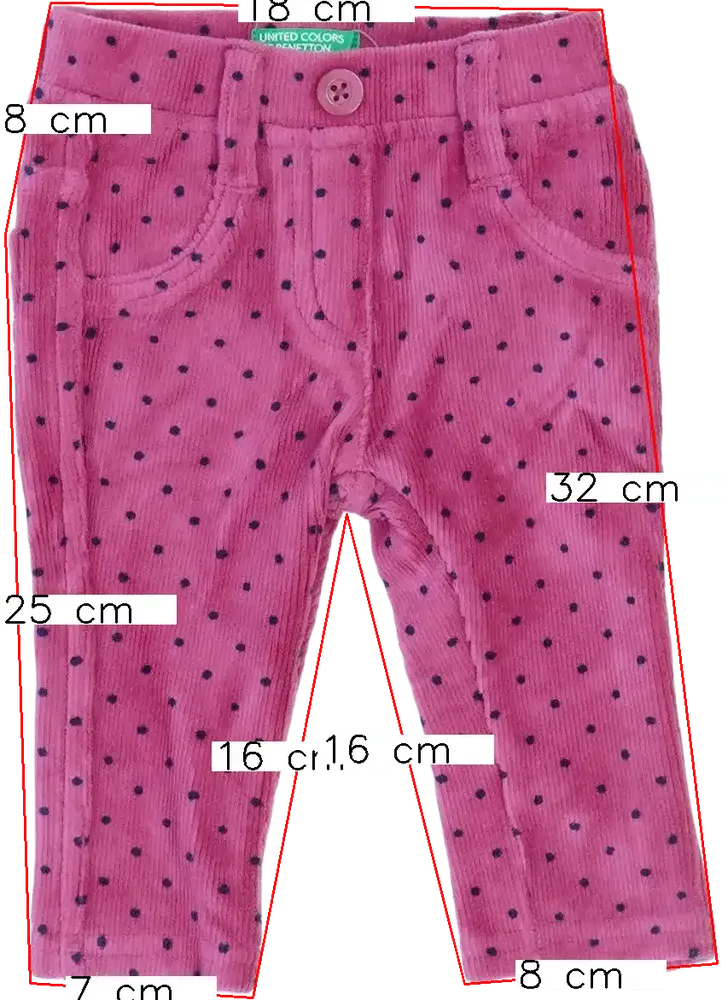 Rózsaszín Benetton Baby nadrág EU 68 / UK 3-6 hónap / US 3-6 hónap