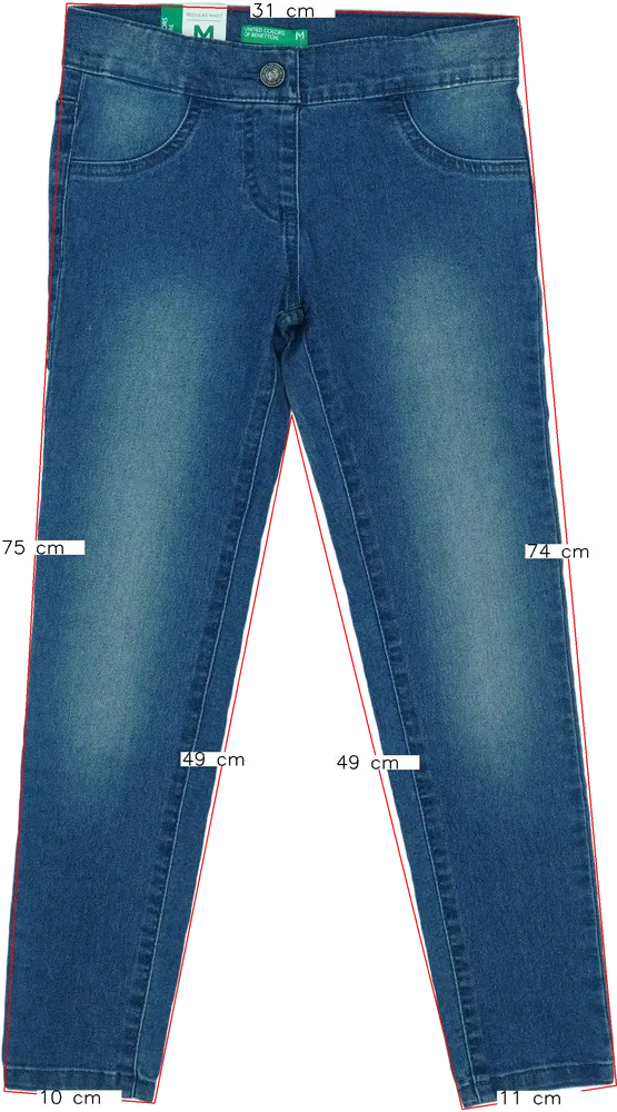 Kék Benetton Farmernadrág EU 128 / UK 8 év / US 8 év/M