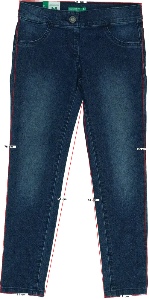 Kék Benetton Farmernadrág EU 128 / UK 8 év / US 8 év/M