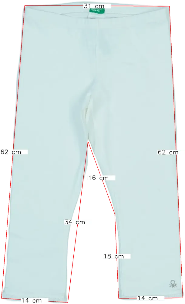 Fehér Benetton Leggings EU 152 / UK 12 év / US 12 év/L
