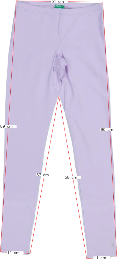 Lila Benetton Leggings EU 164 / UK 14 év / US 14 év/XL