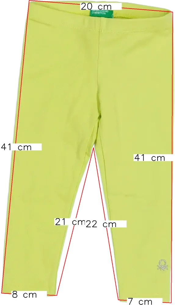 Sárga Benetton Leggings EU 86 / UK 12-18 hónap / US 18 hónap