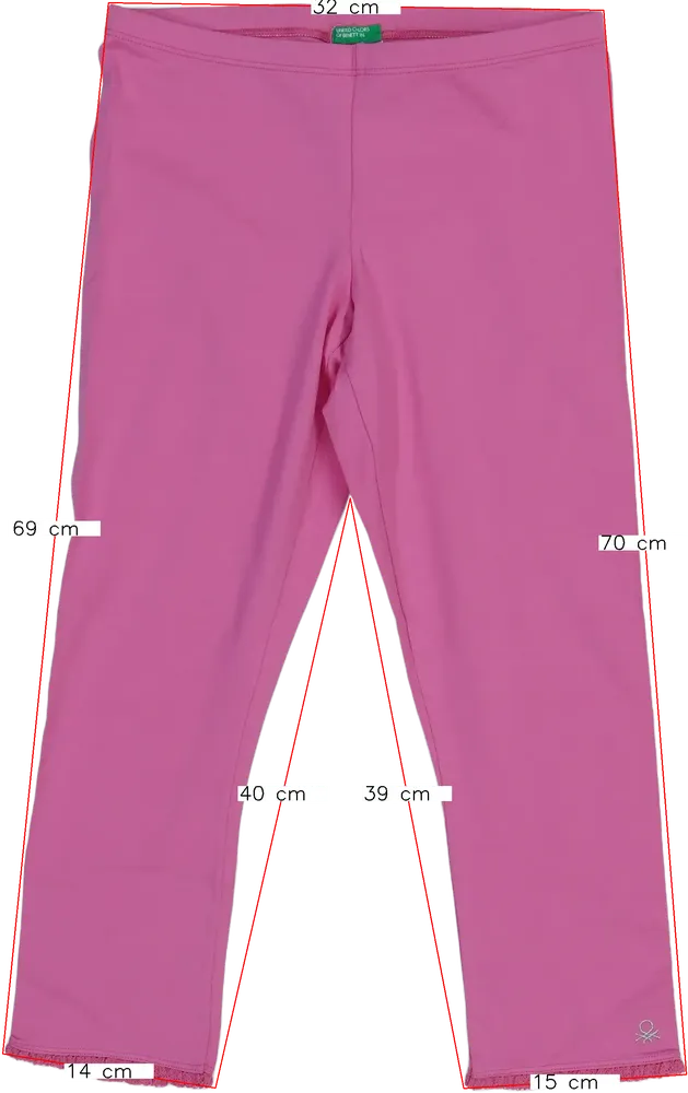 Rózsaszín Benetton Leggings EU 164 / UK 14 év / US 14 év/XL