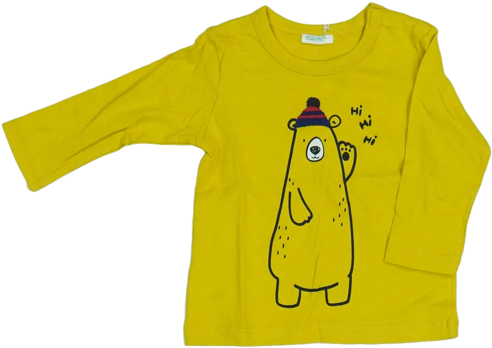 Sárga Benetton Hosszú ujjú felső EU 74 / UK 6-9 hónap / US 6-9 hónap